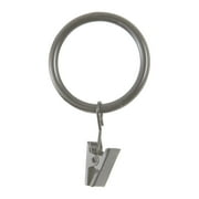Kenney Clip Rings for 1" to 1-1/4" Diameter Curtain Rods, Antique Pewter, Set of 14