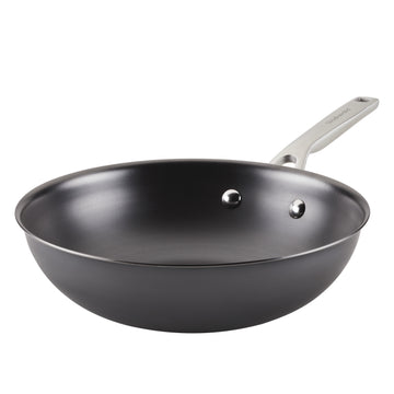 KitchenAid NITRO Stir Fry Pan, 10-Inch, Carbon Steel Gray