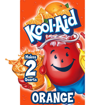 Kool-Aid Unsweetened Orange Powdered Soft Drink Mix, 0.15 oz Packet, Powders