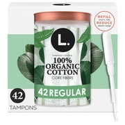 L. Organic Cotton Tampons - Regular Absorbency, 42 Count