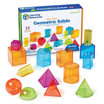 Learning Resources  View-Thru Geometric Solids  Classroom Must Haves,  Ages 8+