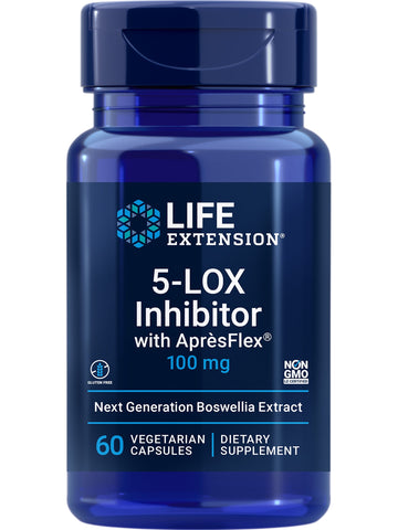 Life Extension 5-LOX Inhibitor with AprsFlex, 100 mg, standardized Boswellia serrata extract, promotes joint, cell & arterial health, gluten-free, non-GMO, vegetarian, 60 capsules