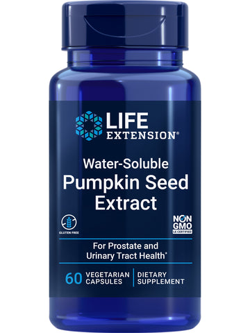 Life Extension Water-Soluble Pumpkin Seed Extract - Promotes Prostate & Urinary Tract Health - Gluten-Free, Non-GMO - 60 Vegetarian Capsules