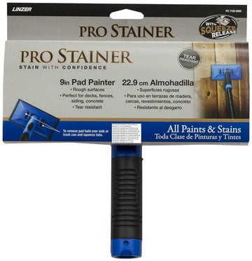 Linzer PRO STAINER 9" Stain Pad for All Stains on Rough Outdoor Surfaces