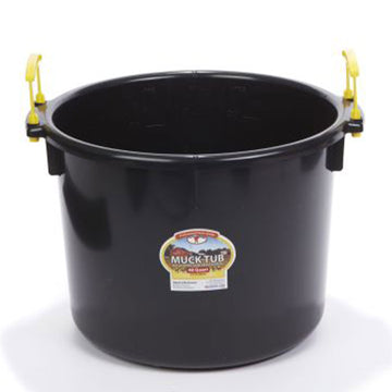 Little Giant 40 Quart Durable Plastic Utility Muck Tub with Handles, Black