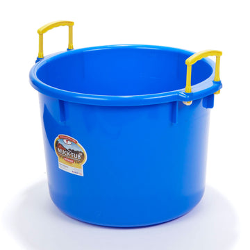 Little Giant 40 Quart Durable Plastic Utility Muck Tub with Handles, Blue