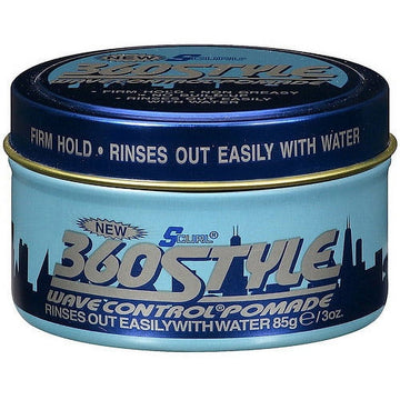 S-Curl 360 Style Wave Control Hair Pomade with Shea Butter, 3 oz