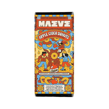 Maeve by Seattle Chocolate Apple Cider Donuts Chocolate Truffle Bar 2.5 oz.