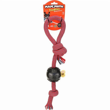 Mammoth Pet Products Tirebiter Ball with Extra Pull Tug Pet Toy