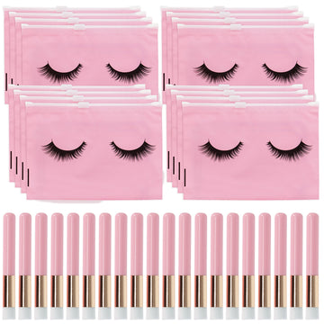Mondo Medical Lash Shampoo Brush Bulk 30pk Eyelash Cleaning Brush and 30pk Bag Kit, Extensions Makeup Cleansing 60pc Set C42