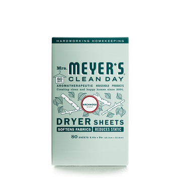 Mrs. Meyer's Clean Day Dryer Sheets, Birchwood Scent, 80 Count