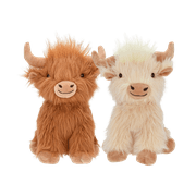 Multipet Plush Highland Cow Medium Dog Toy, 8"