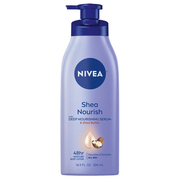 NIVEA Shea Daily Moisture Body Lotion for Dry Skin, Shea Butter, 48Hr Moisturizer, 16.9 fl oz