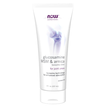 NOW Solutions, Glucosamine, MSM and Arnica Liposome Lotion, For Joint Areas, Liposome Technology for Enhanced Absorption, 8-Ounce