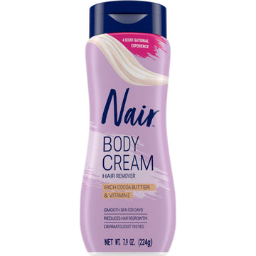 Nair Body Cream, Hair Removal Cream with Rich Cocoa Butter and Vitamin E for Body, 7.9 oz