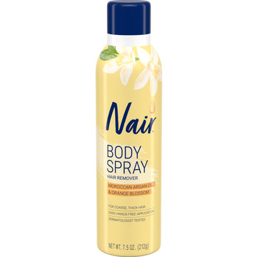 Nair Body Spray, Hair Removal Spray, Hands-Free Applicator with Moroccan Argan Oil, 7.5 oz