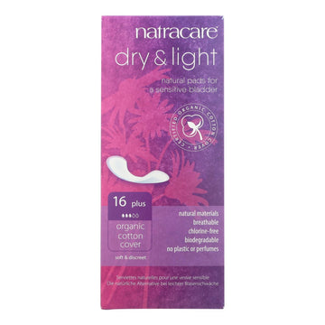 Natracare Pads, Dry&Light, Plus - 16 ct