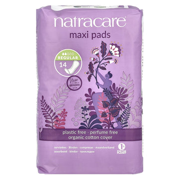 Natracare Natural Organic Maxi Pads, Regular, 14 Ct