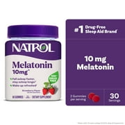 Natrol® 10mg Melatonin Gummies, Supplements for Sleeping, 60 Strawberry Gummies, 30 Day Supply
