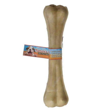 Loving Pets Nature's Choice 4710 Natural Pressed Rawhide Bone Dog Chews, 10 Inch