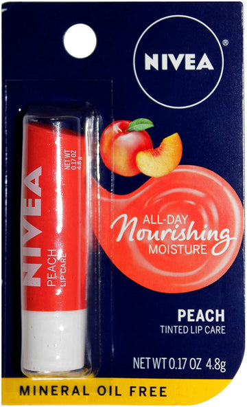 Nivea Lip Care Peach Tinted, 0.17 Oz