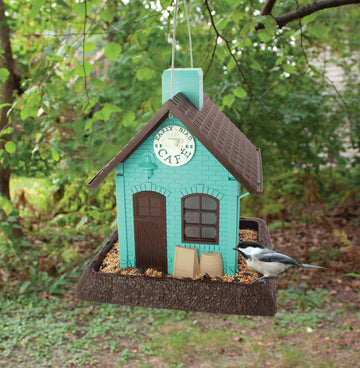 North States 9280 Village Collection Early Bird Cafe Feeder, Teal and Brown, 5 lbs