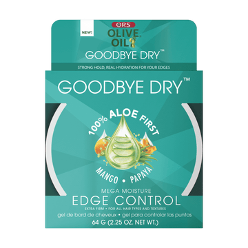ORS Olive Oil Goodbye Dry Mega Moisture Edge Control Extra Firm Gel with Aloe, Mango & Papaya 2.25 oz