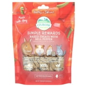 Oxbow Simple Rewards Baked Treats with Bell Pepper and Hay for Small Pets 3 oz.