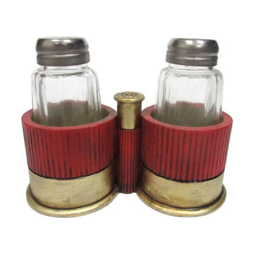 Pacific Giftware 12 Gauge Fake Shotgun Shell Casing Salt and Pepper Shakers Set Tabletop Decor