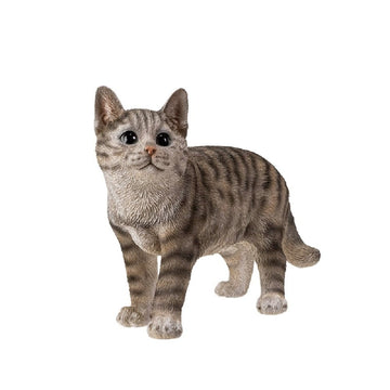 Pacific Trading Grey Tabby Cat, 7.68-inches Height, Cold Cast Resin, Home, Home Dcor