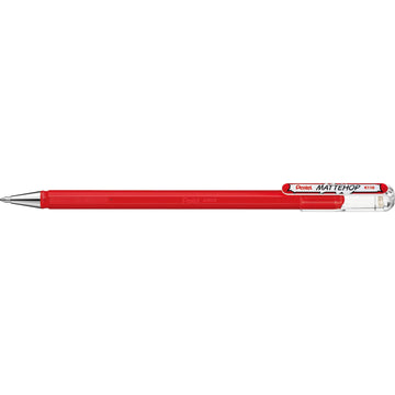 Pentel K110-VBX Mattehop Gel Rollerball Pen with High Coverage Ink in Matt Finish - Model with Cap, Red