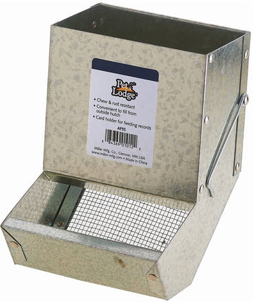 Miller AF5S Heavy Gauge Pet Feeder, 5-1/8 in W X 5-1/2 in L X 7-1/8 in H, Steel