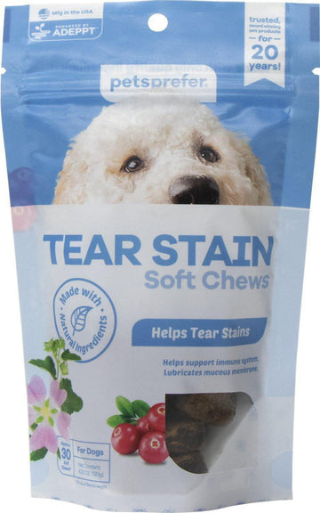 PetsPrefer Tear Stain Removal Pork Flavor Soft Chew Dog 30ct