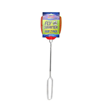 Pic Fly Swatter, Wire Handle, 2 Count, Assorted Color, Multicolor, 2 Pack