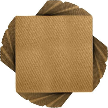 Premium Gold Quilted Cloth-Like Dinner Napkin - 1/4 Fold Pack of 30 - Absorbent Paper Napkin - Perfect for Any Occasion