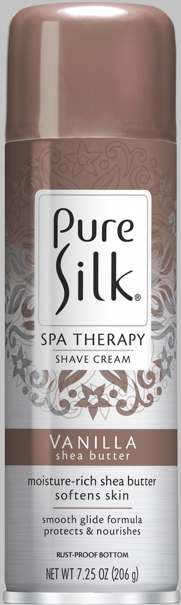 Pure Silk Vanilla Shea Butter Spa Therapy Shave Cream for Women, 7.25 ounces