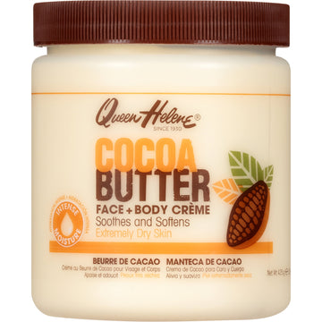 Queen Helene Cocoa Butter Crme Face & Body Lotion for Dry Skin, 15 oz