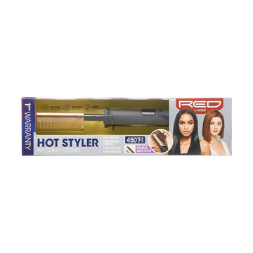 KISS - RED DOUBLE SIDE TEETH HOT COMB