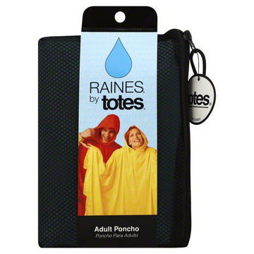 Raines By Totes Rain Poncho Adult, Assorted Colors, 1 Ea