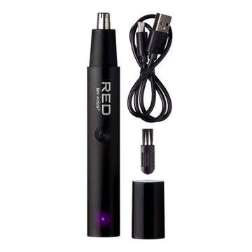 Red by Kiss Rechargeable Nose  Ear Hair Trimmer | Precision Grooming Tool