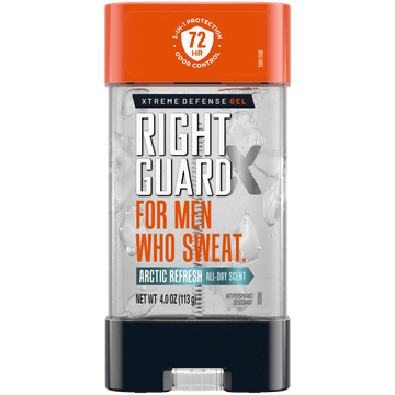 Right Guard Xtreme Defense Antiperspirant & Gel Deodorant for Men, Arctic Refresh, 4 oz.