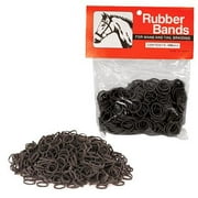 Jeffers Equine Rubber Braiding Bands – 500 Pack Dark Brown – Mane & Tail Braiding, Plaiting, Styling, Ponytail Accessories – Safe Grooming Tools for Horses, Ponies – Travel Kit Supplies