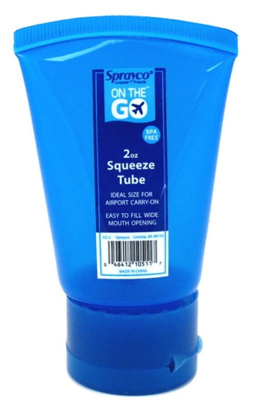 Sprayco Travel Tube Squeeze, Assorted Colors, 2 oz