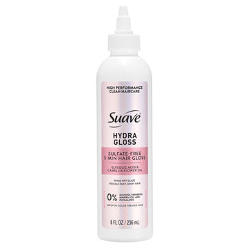 Suave Hydra Gloss Sulfate Free, Rinse Off Glaze for Shiny Hair, 8 FL OZ