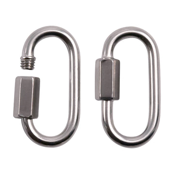 Secureline Item# 7032W, 1/8" Quick Link Hardware Clip, 2 per Card, Stainless Steel Finish