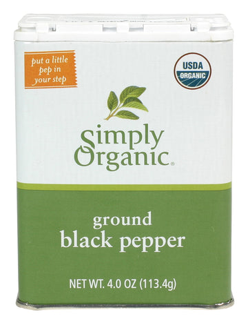 Simply Organic Black Pepper Ground Certified Organic 4 oz. tin