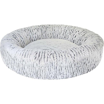 Sleep Zone 31118 2 Tone Plush Bed - White & Black - 24 in.