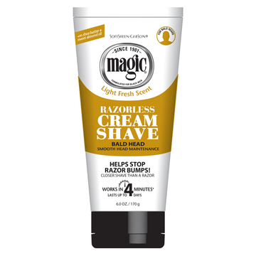 Magic Razorless Shave Cream Sensitive Skin for Hair Removal, Depilatory Cream - 6oz
