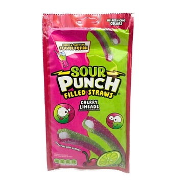 Sour Punch Cherry Limeade Filled Straws 5 oz
