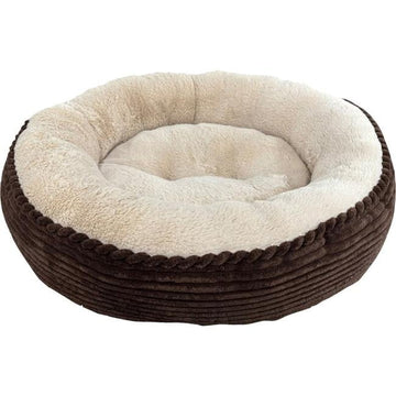 Spot 31165 Spot Sleep Zone Round Rib Corduroy Bed - Chocolate - 23 in.